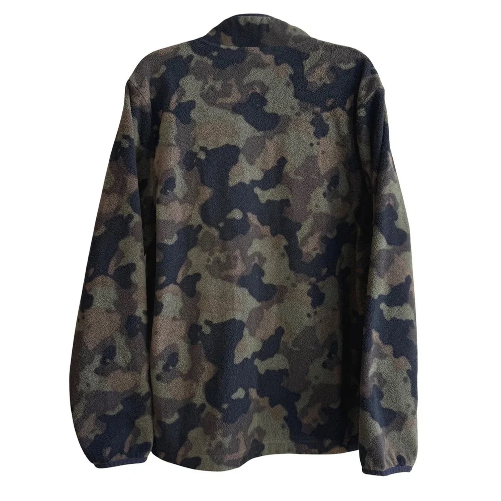 Starter‎ Mens Camouflage Fleece Quarter Zip Pullover Jacket Size M